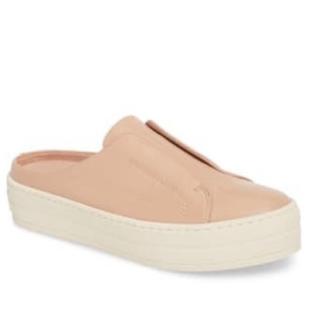 J Slides Hara Pink Leather Slides Mules Size 8.5